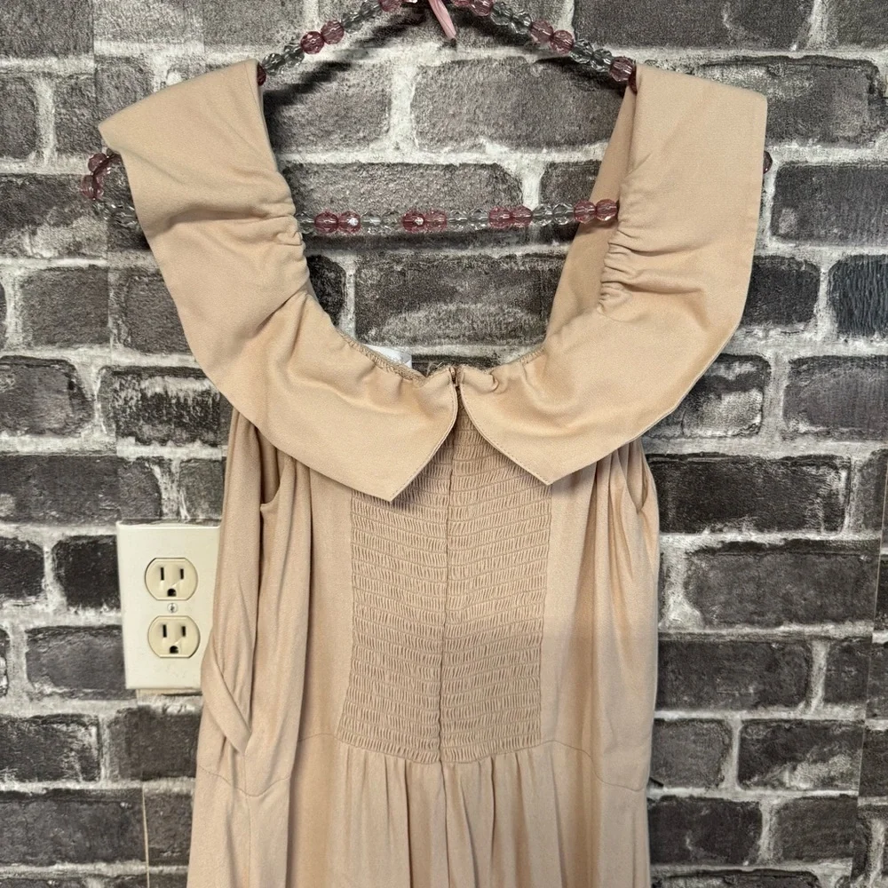 REFORMATION Redford Dress in Champagne maxi gown leg slit - Picture 12 of 14